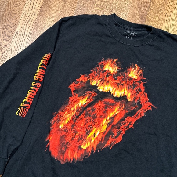 Rolling Stones 2016 Las Vegas T Mobile Arena Music Band L/S T Shirt Mens Large - Picture 2 of 7